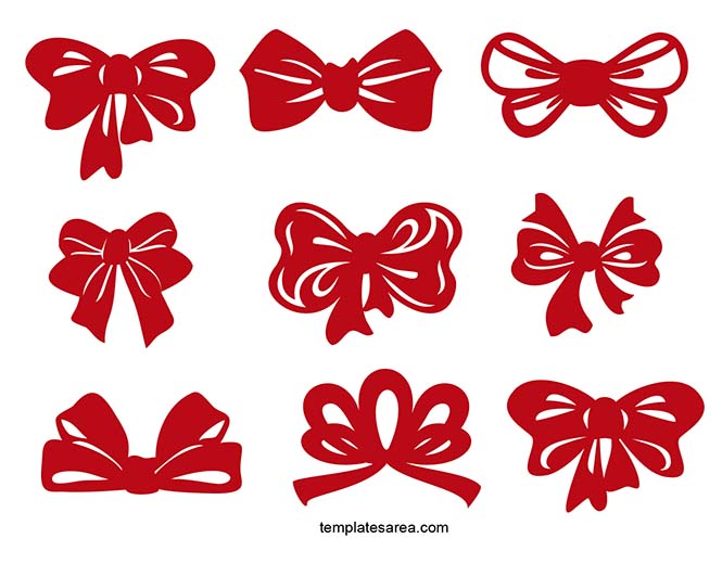 Download Free SVG Ribbon Bow Silhouettes for Craft Projects