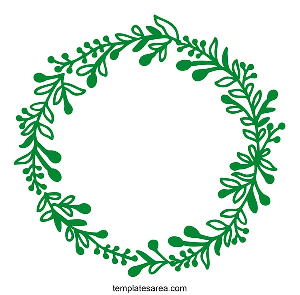 Floral Wreath SVG Design File - TemplatesArea