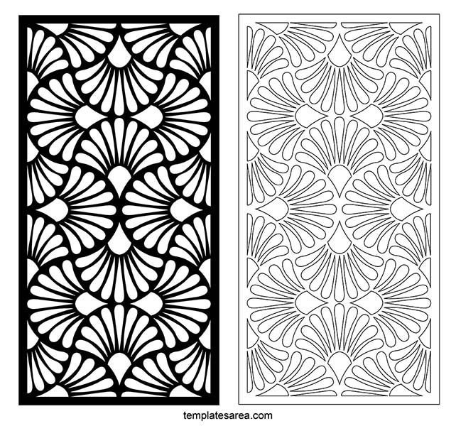 CNC DXF Leaf Pattern for Decorative Panels and Screens