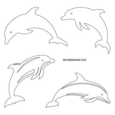Printable Dolphin Cutouts | Download Free Templates - TemplatesArea