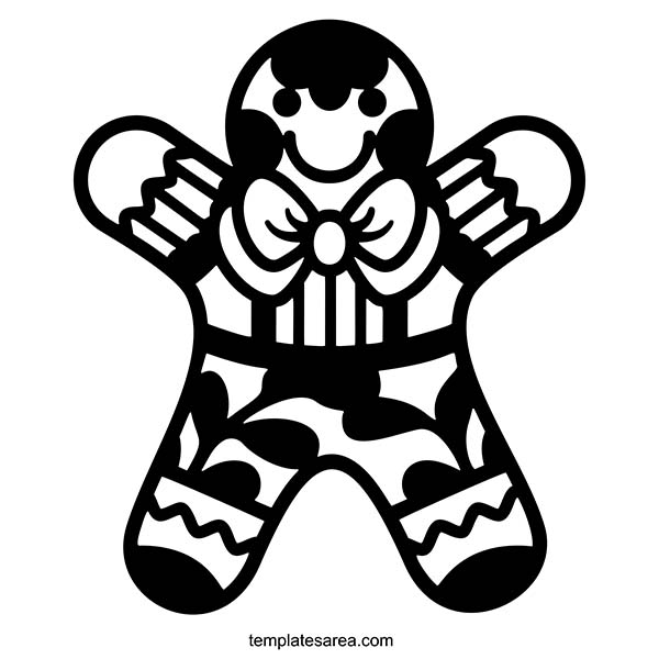 Gingerbread Man Silhouette Png Vector
