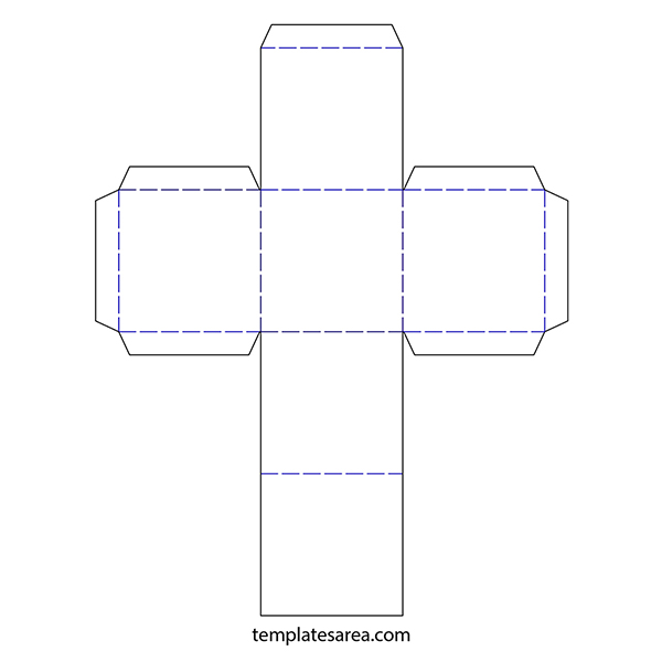 Printable 3D Paper Cube Outline Template for Easy Cutting Out