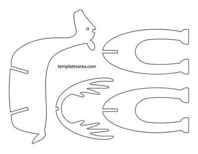 Free Printable 3D Reindeer Template for DIY Crafts - TemplatesArea