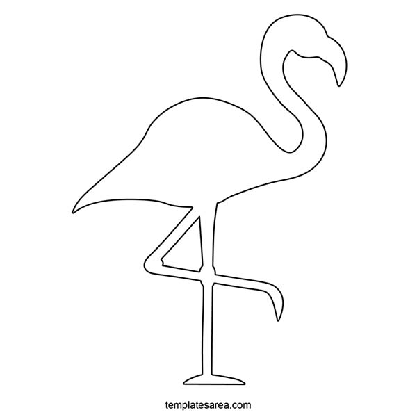 Our printable flamingo template is great for coloring, scrapbooking, and more.