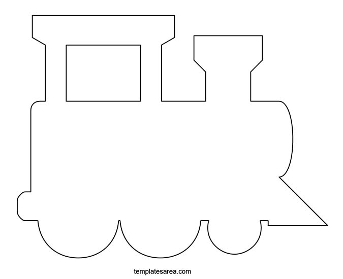Printable train silhouette template. outline train cutout pattern to cut out.