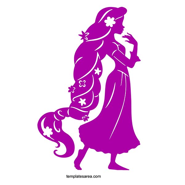Download the perfect Rapunzel SVG silhouette for your cutting machine! Ideal for Cricut, Silhouette Cameo, and more.