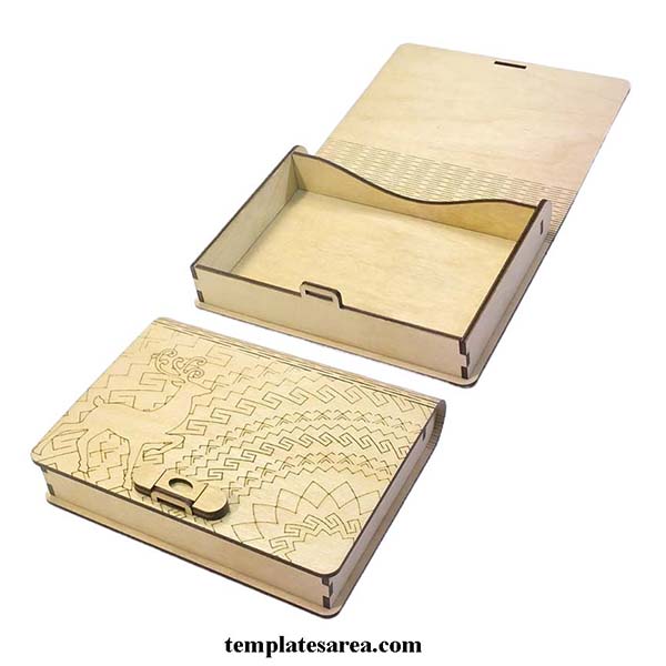 Customizable Laser Cut Wooden Book Cover Template