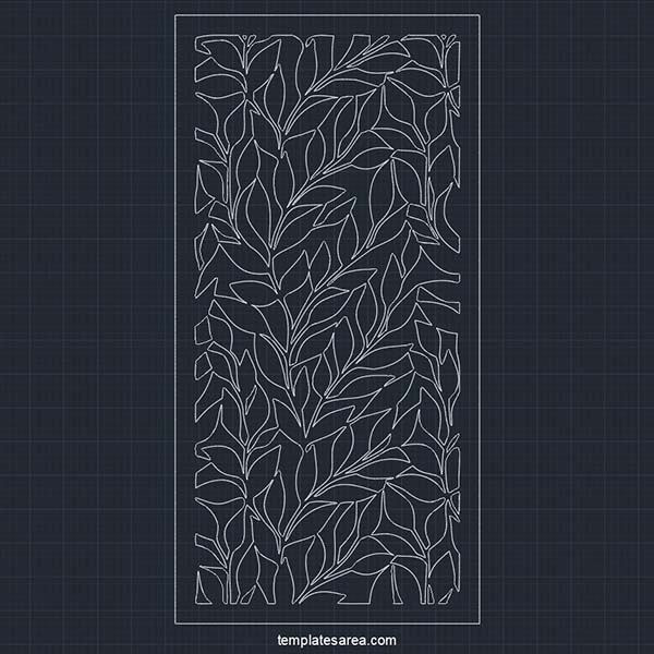 Free Leaf Pattern DWG Template for CNC Machines