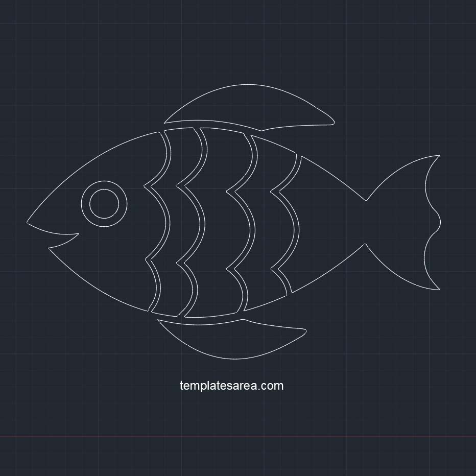 Free Fish DWG CAD Block for AutoCAD