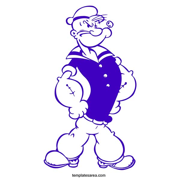 Popeye SVG Clipart: A High-Quality Vector and Cutting File