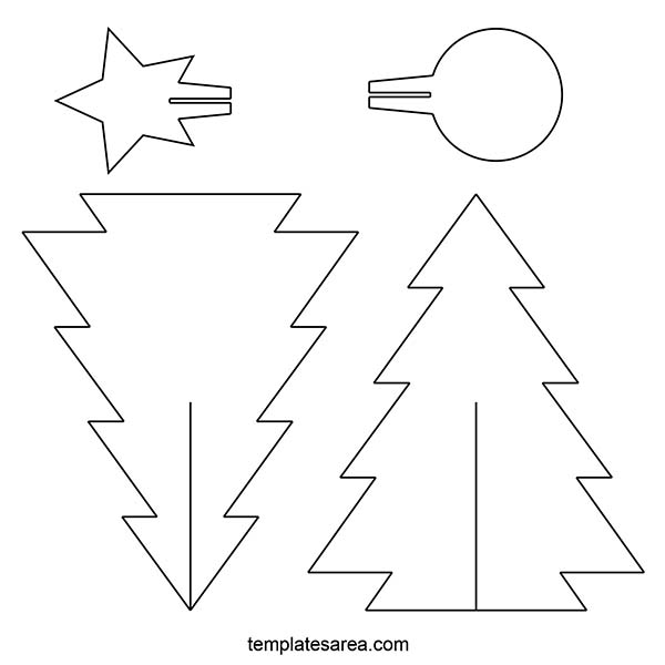 Free Printable Template for 3D Christmas Tree Craft