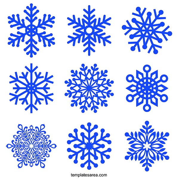 A collection of 9 unique snowflake SVG files specifically designed for cutting machines like Cricut, Silhouette Cameo, and Brother ScanNCut.