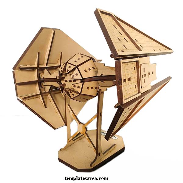 Free DXF, SVG, and CDR files for Laser Cut Star Wars Interceptor