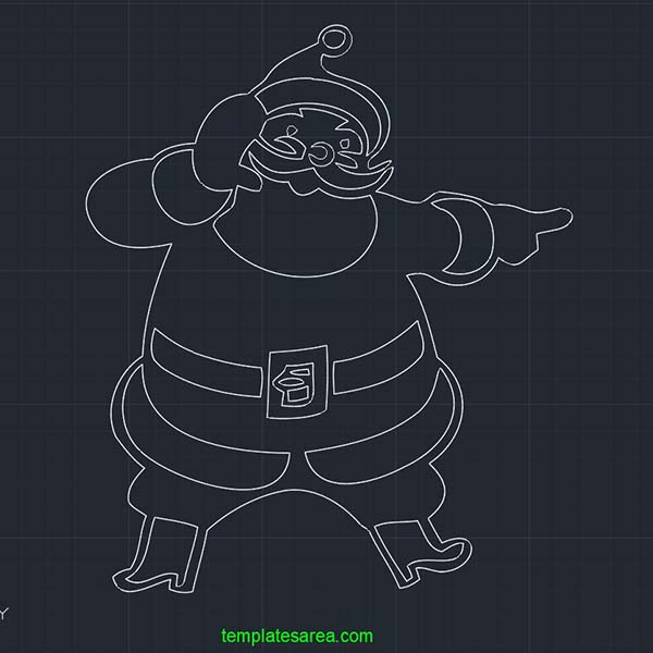Santa Claus DWG CAD Block File. Santa Claus CAD drawing for Autocad.