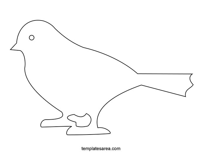Cute Bird Silhouette Template: Free Printable for Crafts