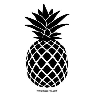 Download Free Pineapple Stencil DXF - TemplatesArea