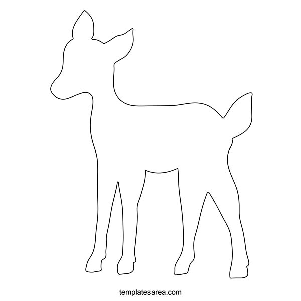 Fawn Outline Template - Free Printable