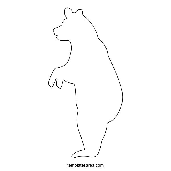 Free Printable Standing Bear Cutout Template