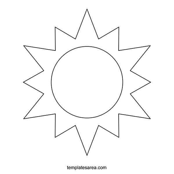 Free Printable Sun Outline Template