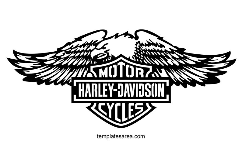 Harley Davidson DXF Logo with Eagle Wings