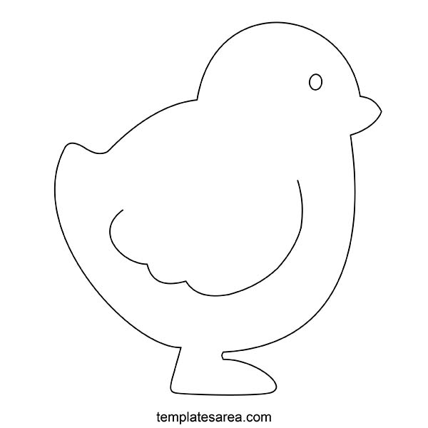 Free Printable Chick Outline Template for Crafts