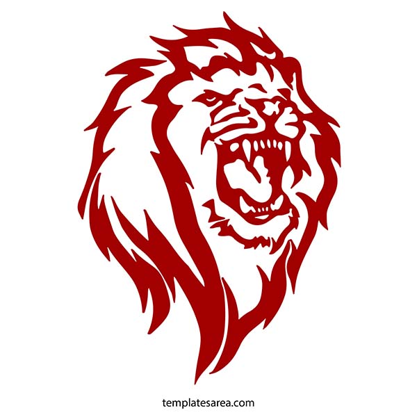 Stylish Lion Head Vector Image: Free SVG Download.