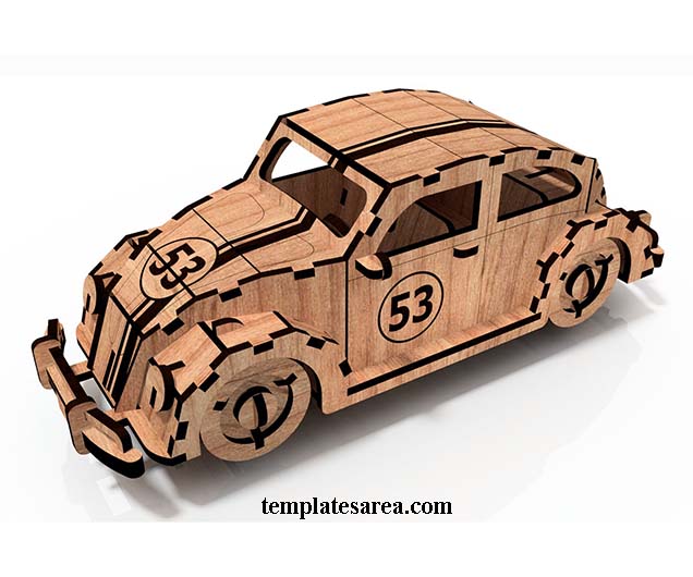 Wooden Herbie Model - Laser Cut Car Files