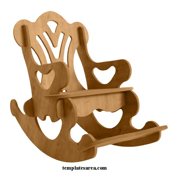 Wooden Rocking Chair for Kids: CNC Laser-Cut Design
