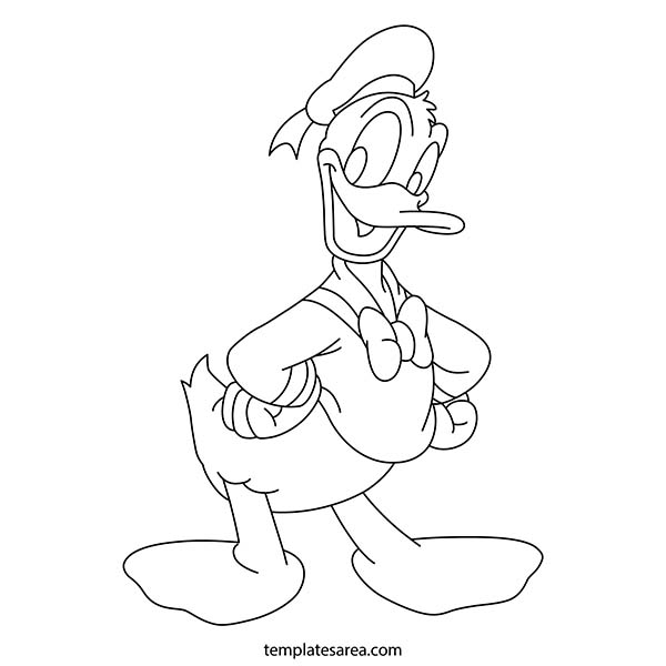 Disney's Donald Duck Printable Coloring Page
