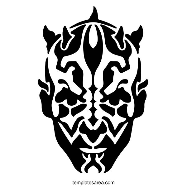 Darth Maul Stencil: Free DXF File for Unique Star Wars Projects