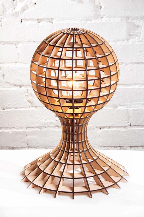 3D Laser Cutting Designs for Wooden Lampshade