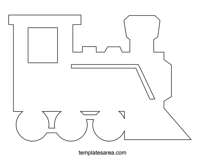 Free Printable Train Outline Craft Template for Preschool