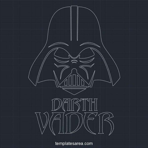 Add a unique touch to your CAD designs with our free Darth Vader DWG CAD block - perfect for CNC engravers.