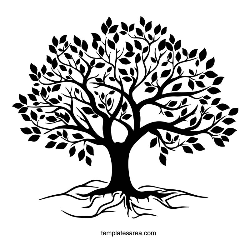 Get creative with this free DXF file featuring a well-designed tree for vinyl cutter designs, ideal for customization and crafts.