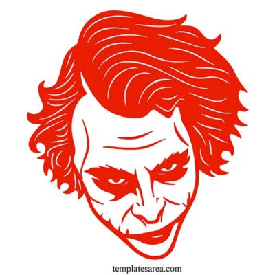 Joker's Iconic Head Image as SVG Cut File - TemplatesArea