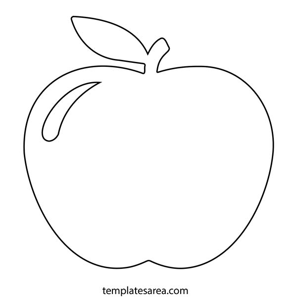 Simple Printable Apple Template Free PDF Download for Crafting