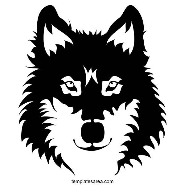 Wolf Face DXF Vector File: Free Download for Laser and Plasma Cutting
