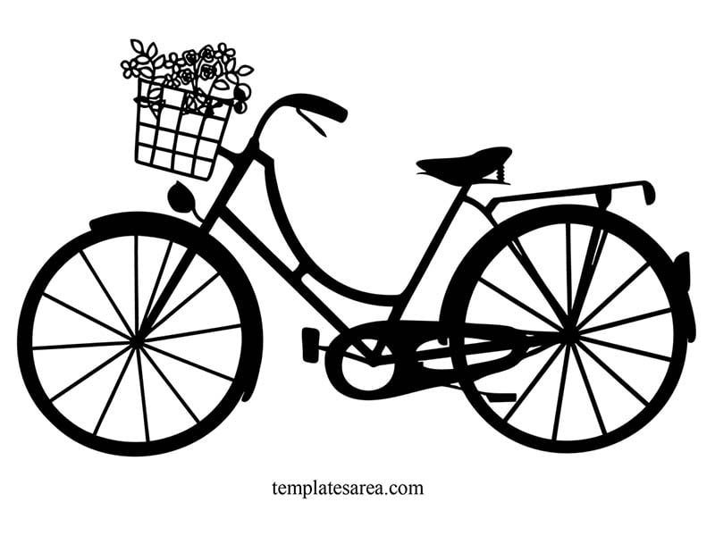 A DXF image of a decorative bicycle silhouette, ideal for CNC, laser, and plasma art projects. Download for free.
