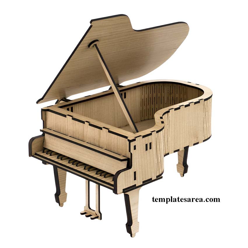 Looking for a fun and challenging laser-cutting project? Try making this wooden piano model! With our free project files, it's easy to create this beautiful and realistic decoration.