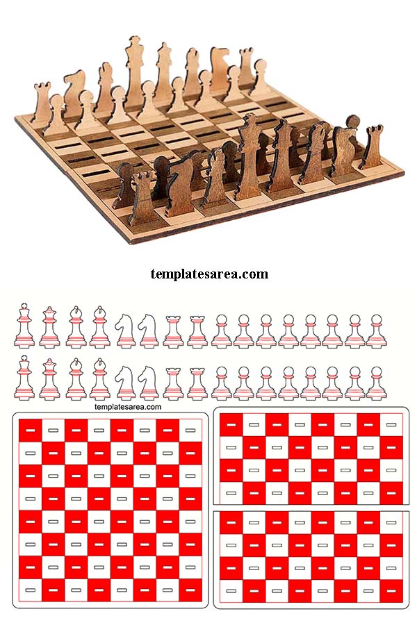 Ready to cut and play? Download our free laser-cut wooden chess set templates, and easily assemble a beautiful game board and pieces. Make your move towards creativity today!