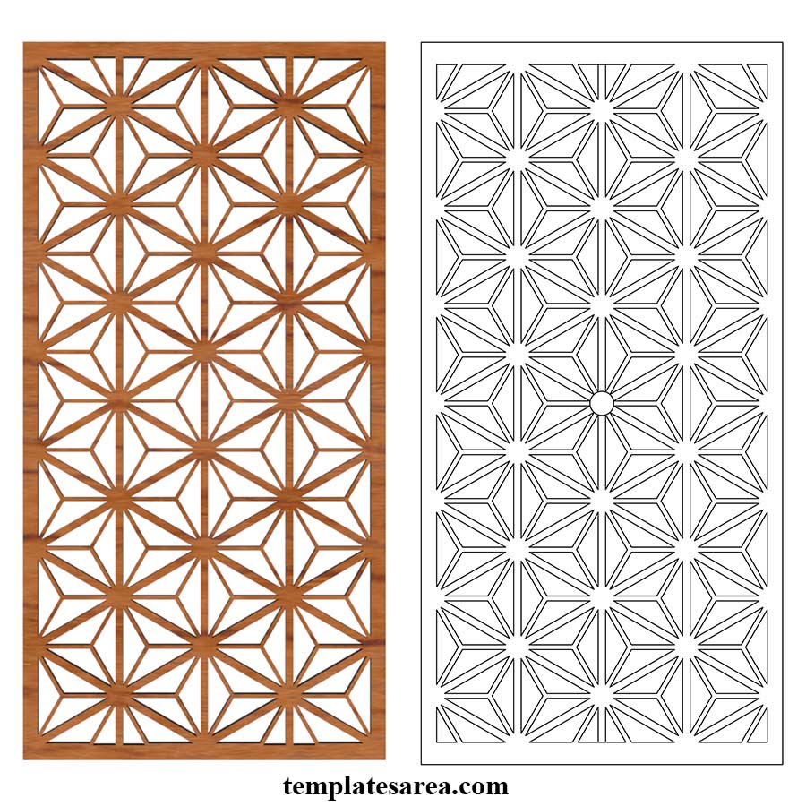 Elevate your home decor with this free geometric panel DXF design. Ideal for laser cutting projects.