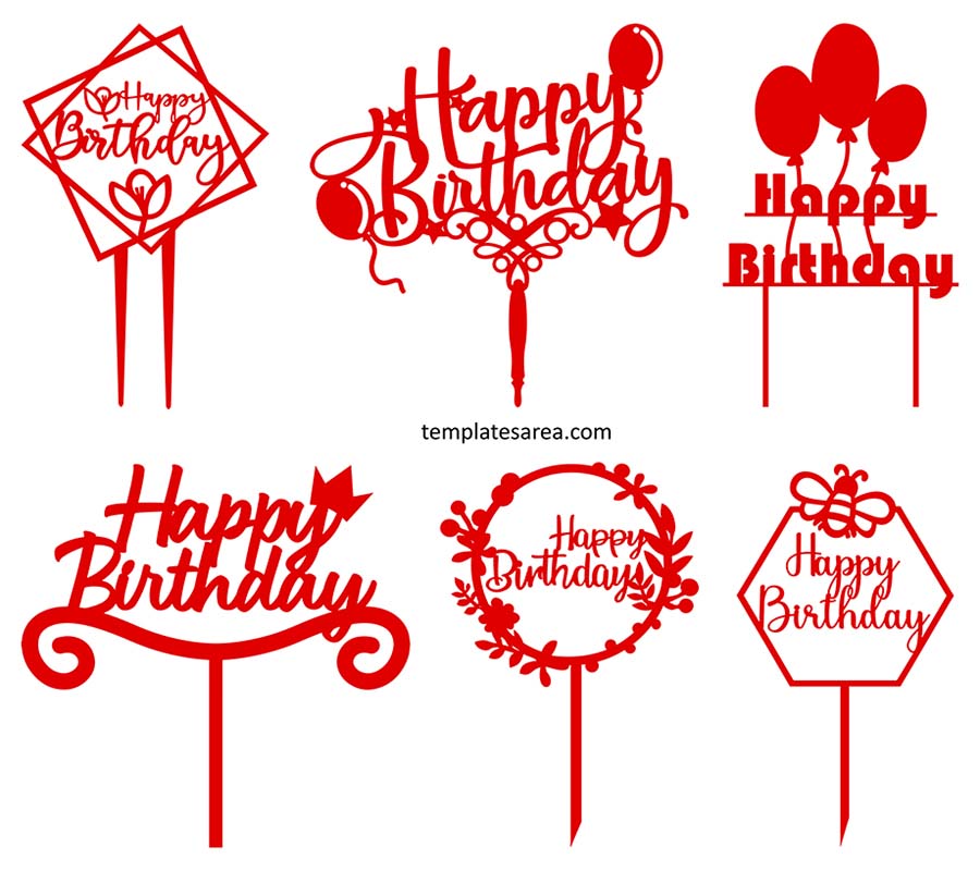 DIY cake toppers for birthdays: Free SVG file & Cricut-ready designs!